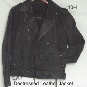 10-4 distressed leather jacket