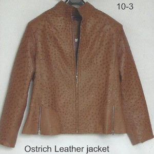 10-3 ostrich leather jacket