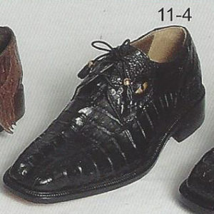 11-4 - genuine exotic leather dress shoes - shoes with crocodile eyes