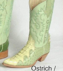 9-12-   motorcycle riding boots-  - ostrich-crocodile