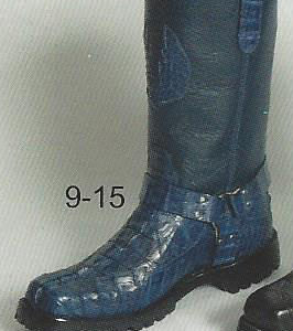 9-15-   motorcycle riding boots- crocodile belly