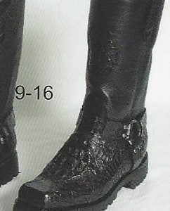 9-17-   motorcycle riding boots- crocodile belly